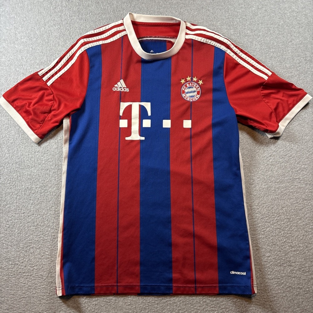 FC Bayern Munich 2014-15 Adidas Home Football Shirt Jersey Men's Size L #9